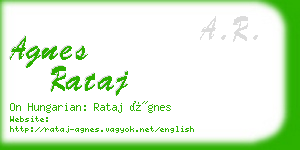 agnes rataj business card